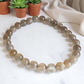 Bracelet en Pierre de Lune Noire Intuition et Protection