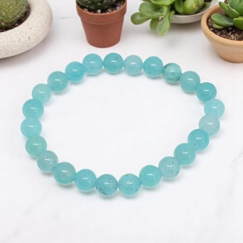Bracelet en Amazonite Apaisement et Expression de Soi