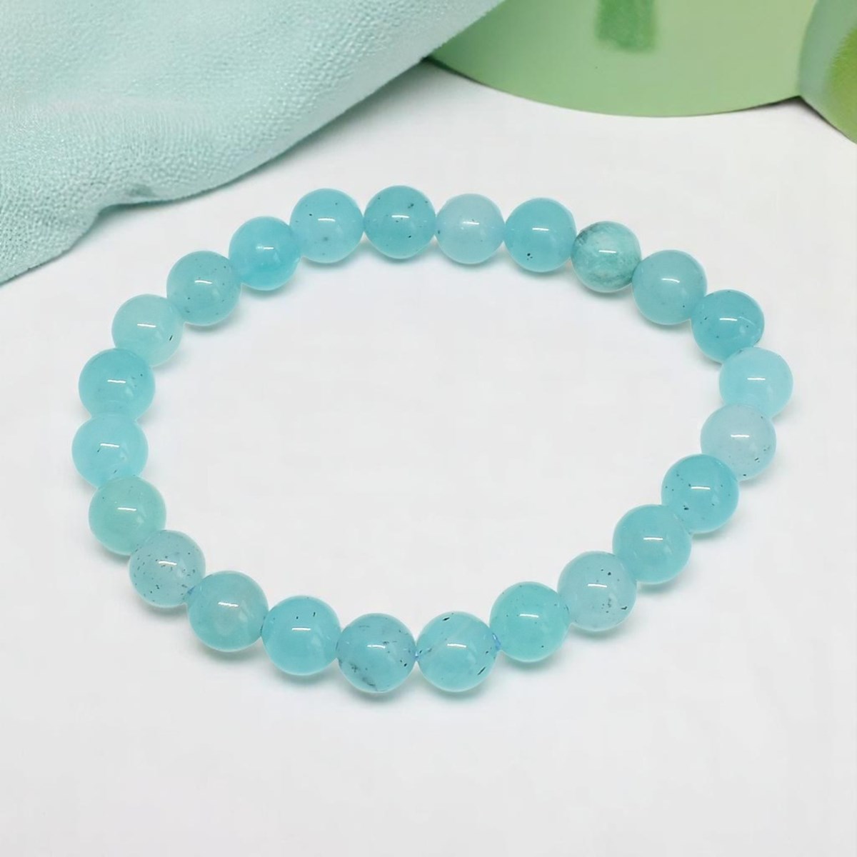 Bracelet en Amazonite Apaisement et Expression de Soi - vue 4
