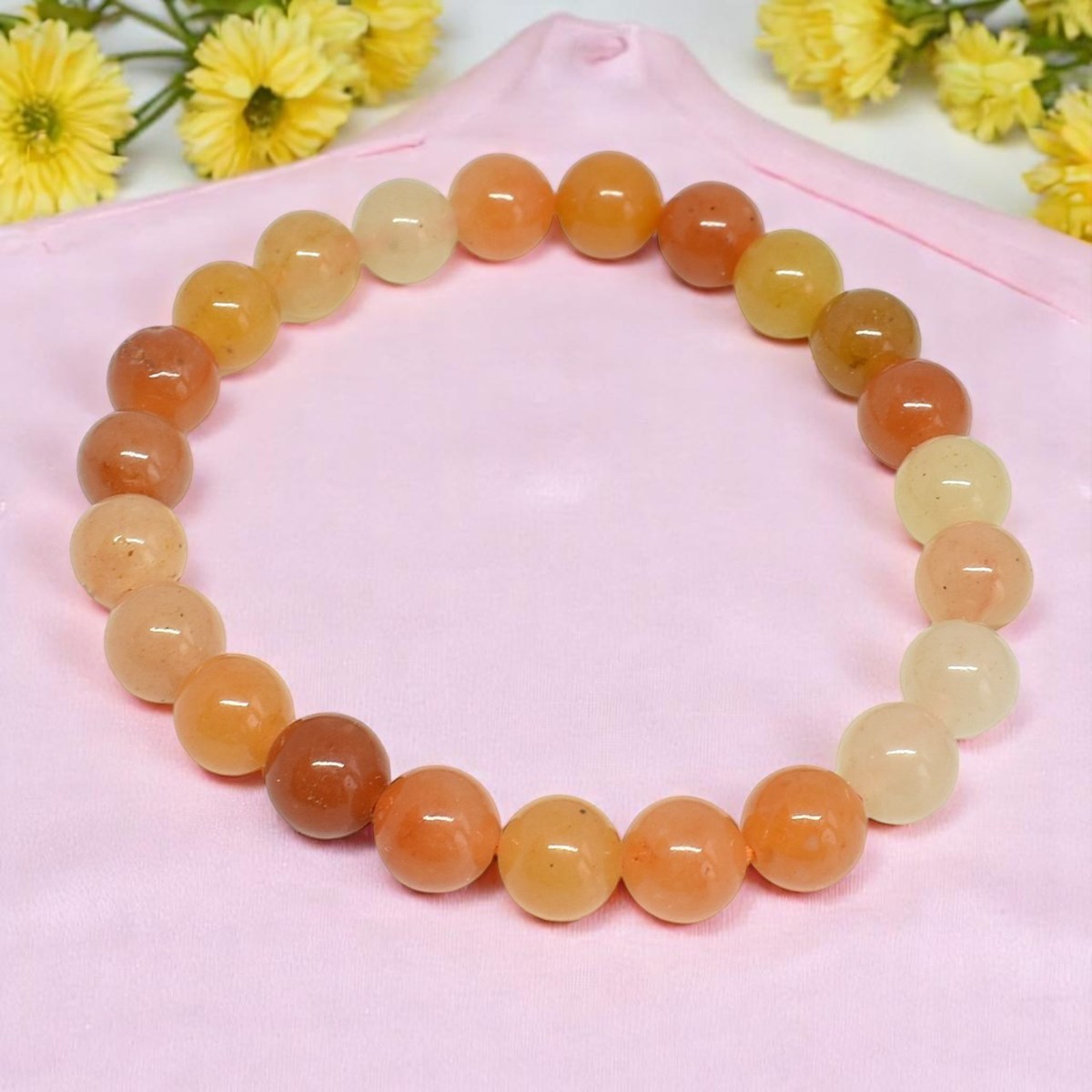 Bracelet en Aventurine Orange Énergie et Joie de Vivre - vue 4