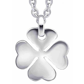 925 silver four-leaf trefoil necklace