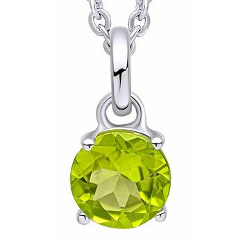925 silver peridot necklace