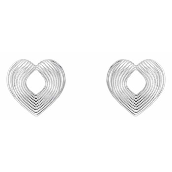 925 zilveren hart oorbel