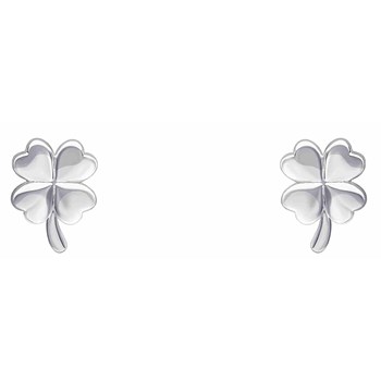 925 silver four-leaf trefoil earring