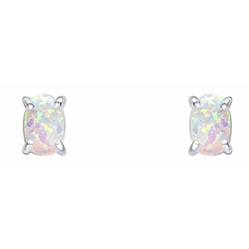 Imitation opal earring in 925 sterling silver