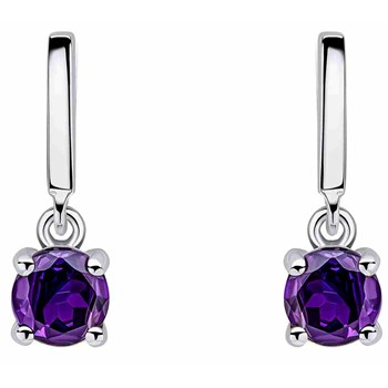925 silver amethyst earring