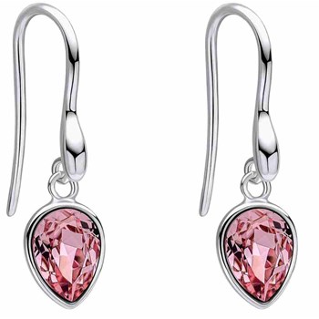 925 silver pink crystal earring