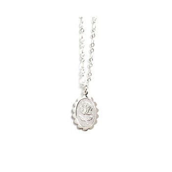 collier fleur plaqué argent - THÉMIS