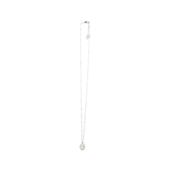 collier fleur plaqué argent - THÉMIS