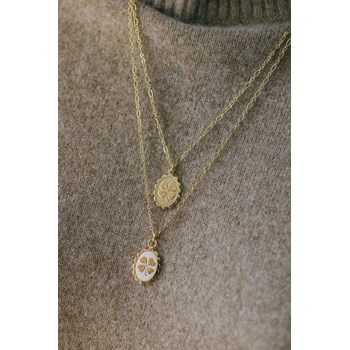 collier trèfle plaqué argent - THÉMIS