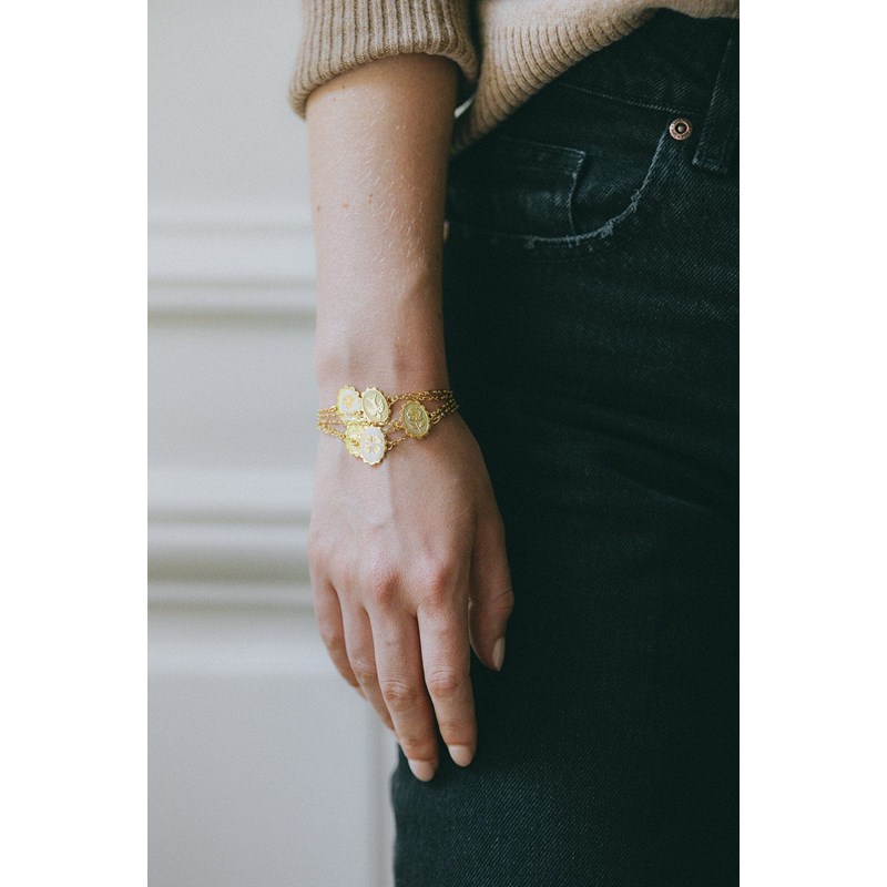 bracelet colombe doré à l'or fin - THÉMIS - vue 4