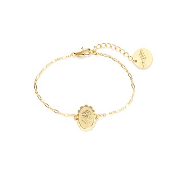 bracelet fleur doré à l'or fin - THÉMIS