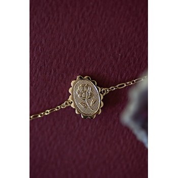 bracelet fleur doré à l'or fin - THÉMIS