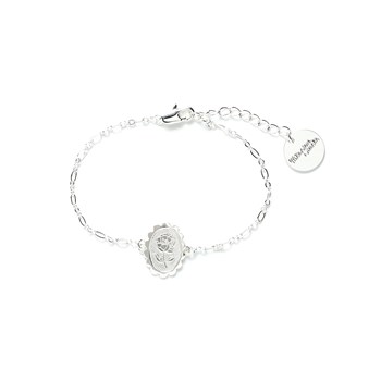 bracelet fleur plaqué argent - THÉMIS