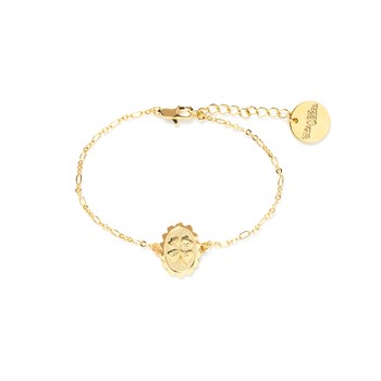 bracelet trèfle doré à l'or fin - THÉMIS