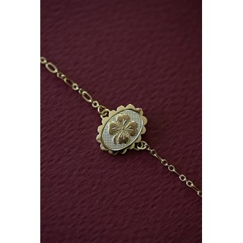 bracelet trèfle doré à l'or fin - THÉMIS