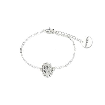 bracelet trèfle plaqué argent - THÉMIS