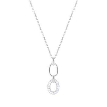 Collier en argent 925 rhodié avec oxydes de zirconium