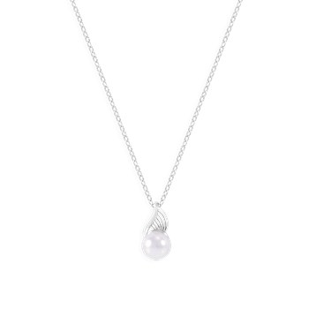 Collier en argent 925 rhodié avec oxydes de zirconium