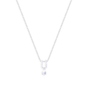 Collier en argent 925 rhodié avec oxydes de zirconium