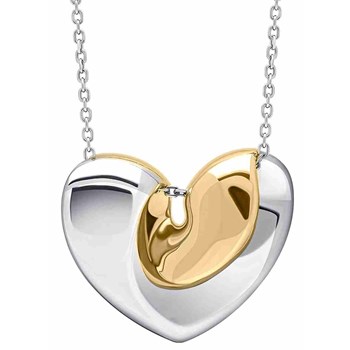 Gold-plated heart necklace in 925 sterling silver
