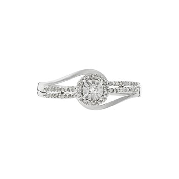 Bague ' Léa' Or blanc et Diamant