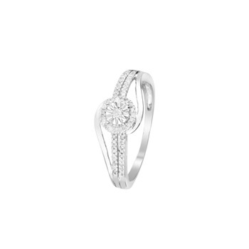 Bague ' Léa' Or blanc et Diamant