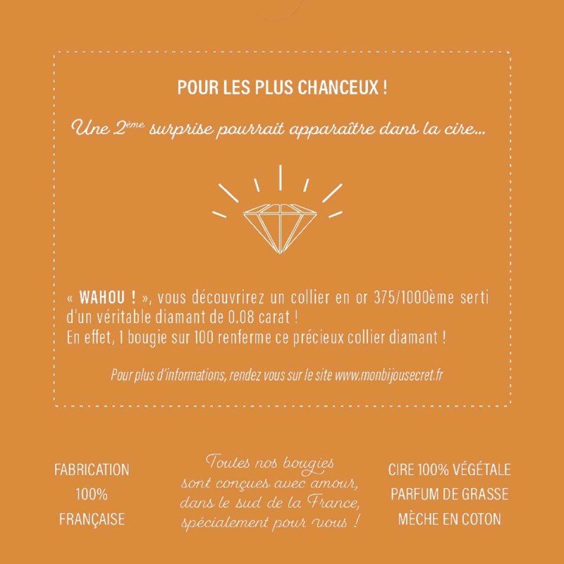 Bougie bijou PAIN D'EPICE Collier argenté - vue 4