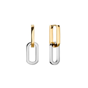 Earrings Rosefield 'Duotone Link Hoops Gold' Gold-plated steel - JEDLG-J712