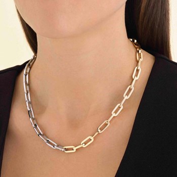Collier Rosefield 'Duotone Chain Necklace Gold' Acier doré  - JNDCG-J707