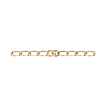 PDPAOLA Bracelet chaîne en argent plaqué or - Lettre A - PU01-538-U