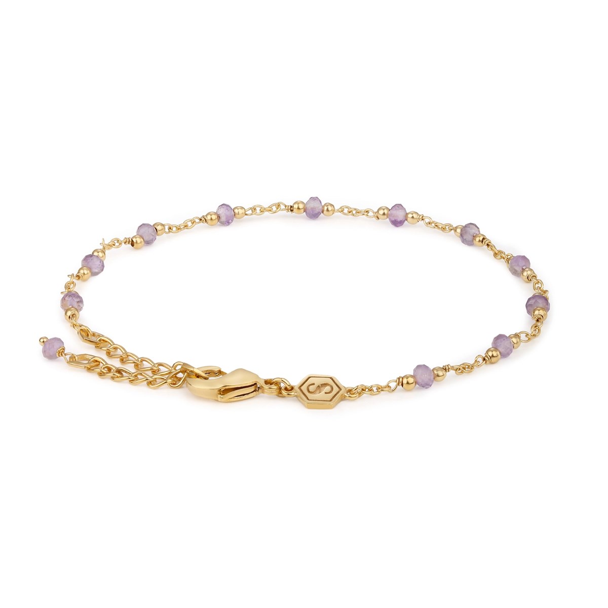 Bracelet Elyssa en pierres Améthyste - vue 4