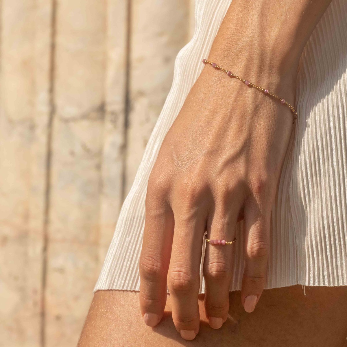 Bracelet Elyssa en pierres Tourmaline - vue 4