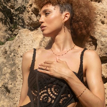 Collier Elyssa en pierres Grenat