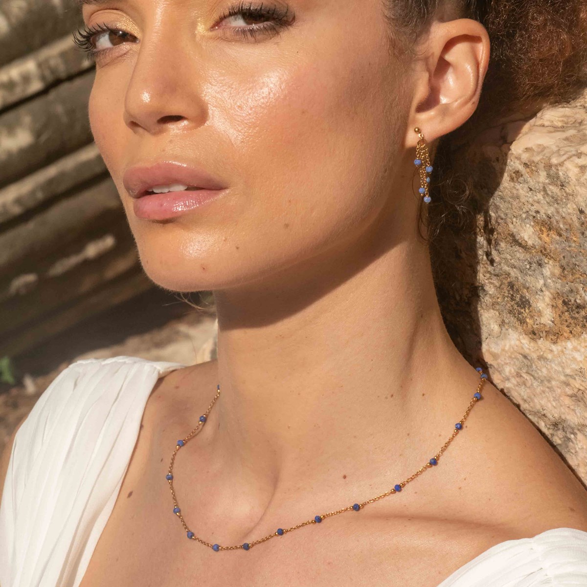 Collier Elyssa en pierres Lapis-lazuli - vue 4