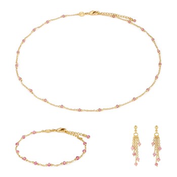 Toermalijn halsketting, armband en oorbellen van Elyssa