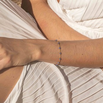 Elyssa ketting, armband en oorbellen in Lapis lazuli stenen