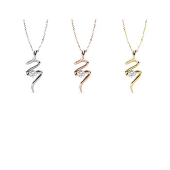 Spiral Pendants - Gold and Crystal