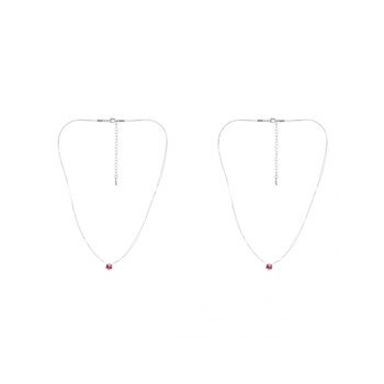 Lot de 2 Pendentifs Invisibles - Argenté et Rose