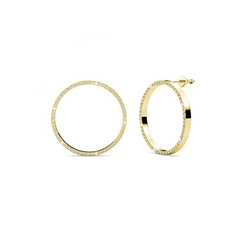 Boucles d'oreilles Olina - Doré et Cristal