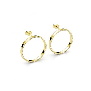 Boucles d'oreilles Olina - Doré et Cristal