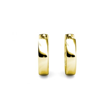 Boucles d'oreilles Rings - Doré et Cristal