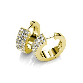 Boucles d'oreilles Olena - Doré et Cristal