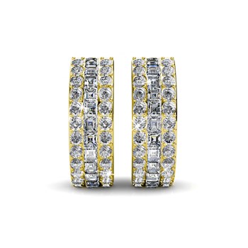 Boucles d'oreilles Olena - Doré et Cristal