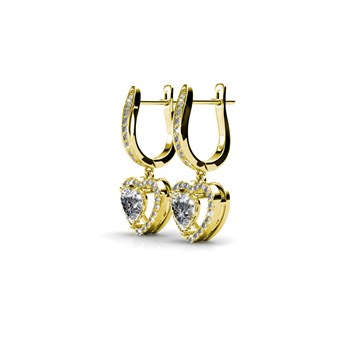 Boucles d'oreilles Only Love - Doré et cristal