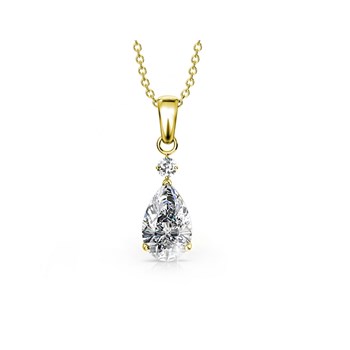 Princess Pendant - Gold and Crystal