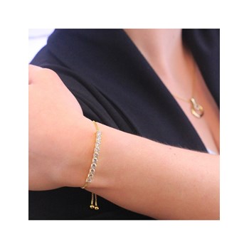 Lot de 3 Bracelets Crystal Mia - Argenté, Doré, Or Rosé et Cristal