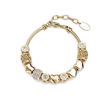 Radiant Charm Bracelet - Gold and Crystal