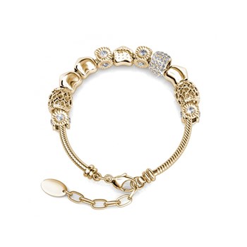 Radiant Charm Bracelet - Gold and Crystal