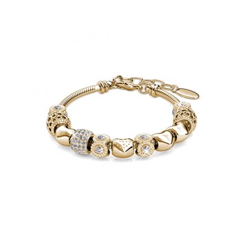 Radiant Charm Bracelet - Gold and Crystal